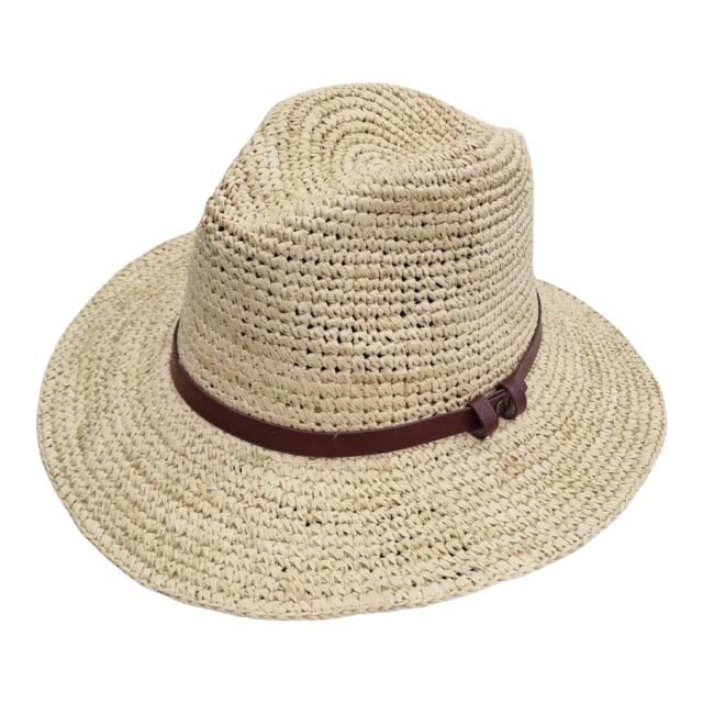 Crushable Classic Outback Raffia Crochet Šešir