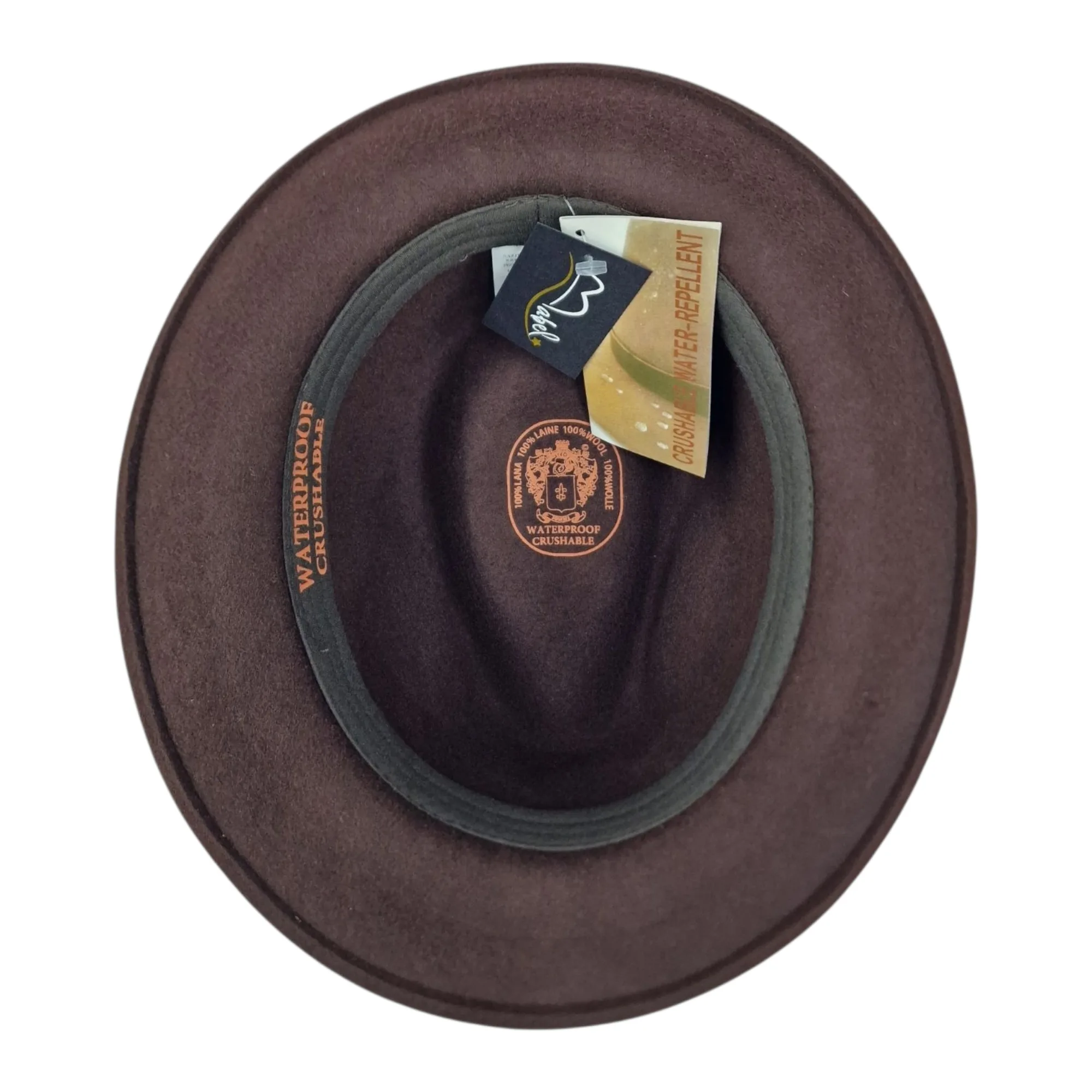 Waterproof &Amp; Crushable Teardrop Trilby Šešir 7 Waterproof & Crushable Teardrop Trilby Šešir - Slika 5