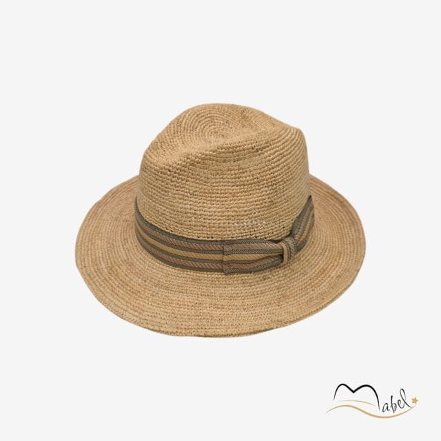 Crushable Classic Fedora Raffia Crochet Šešir