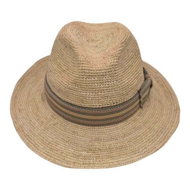 Alternative view of Crushable Classic Fedora Raffia Crochet Šešir