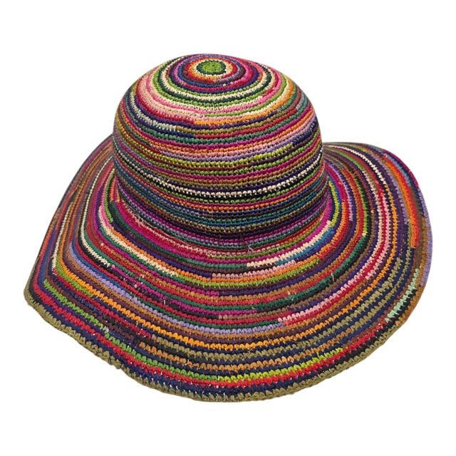 Crushable Floppy Raffia Crochet Šešir