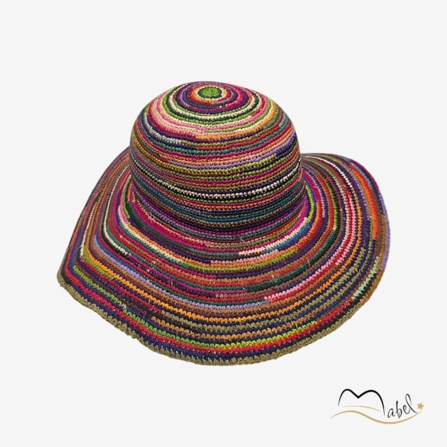 Crushable Floppy Raffia Crochet Šešir