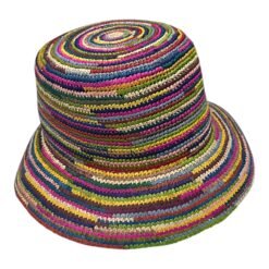 Crushable Bucket Raffia Crochet Šešir