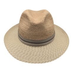 Alternative view of Crushable Classic Fedora Raffia Crochet Crown Šešir