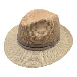 Crushable Classic Fedora Raffia Crochet Crown Šešir