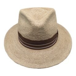 Alternative view of Crushable Teardrop Fedora Raffia Crochet Šešir