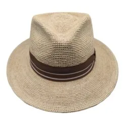 Alternative view of Crushable Teardrop Fedora Raffia Crochet Šešir