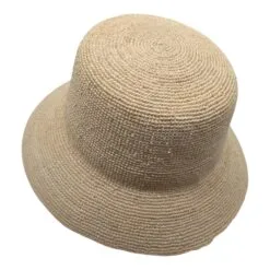 Alternative view of Crushable Raffia Crochet Bucket Šešir