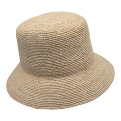 Crushable Raffia Crochet Bucket Šešir